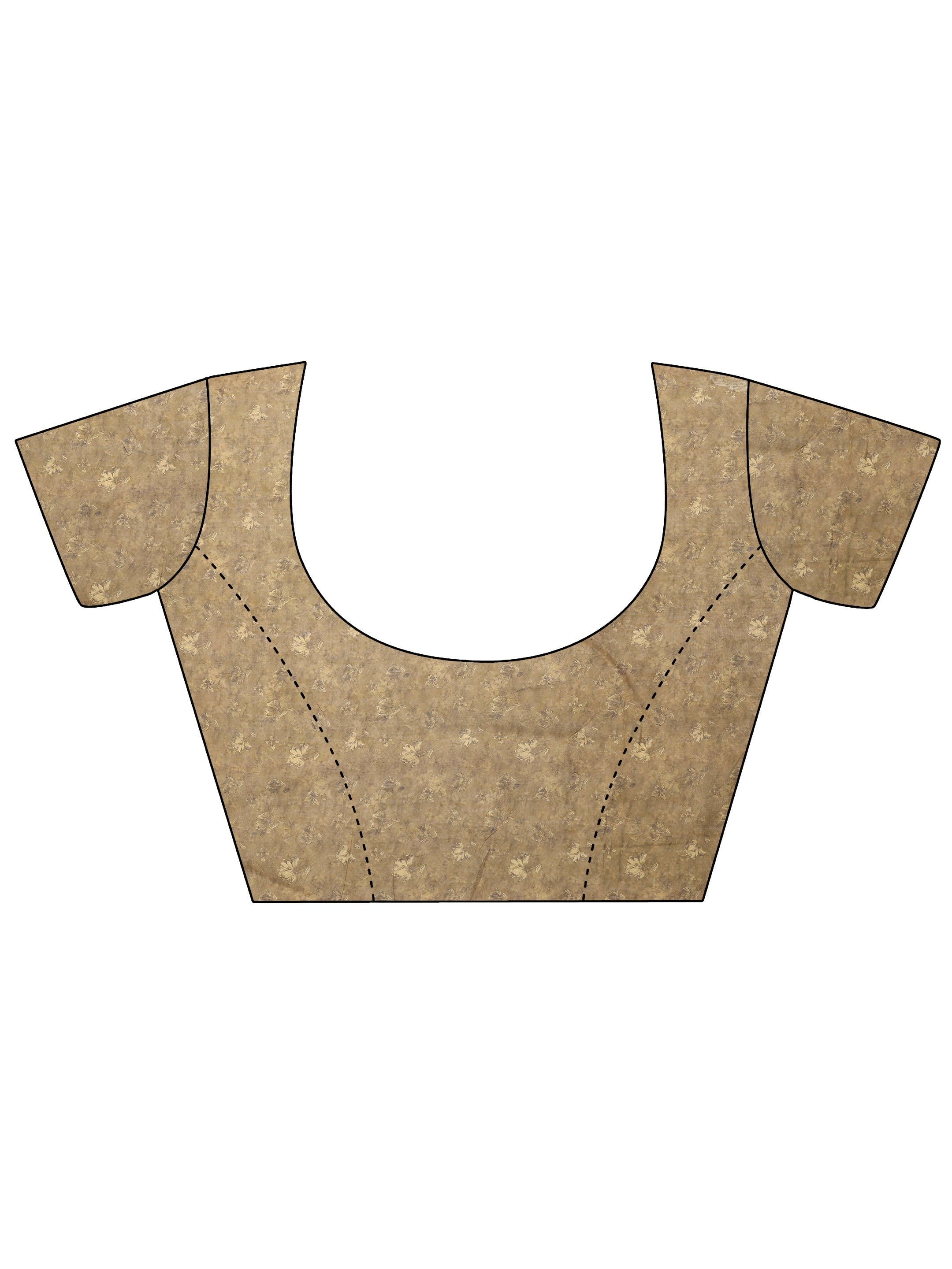 Green Printed Silk Blend Saree With Unstitched Blouse Piece