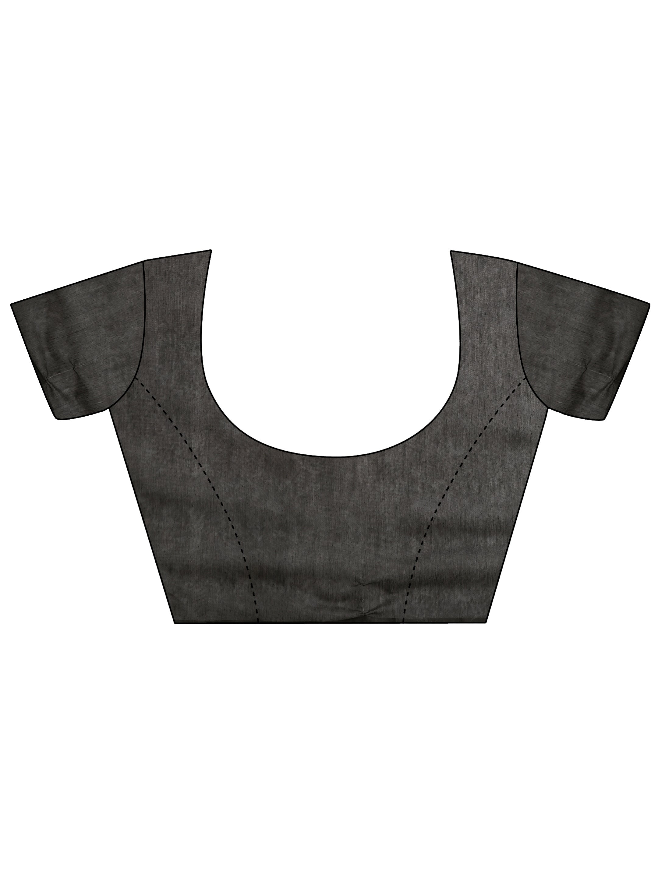 Beige Printed Silk Blend Saree With Unstitched Blouse Piece