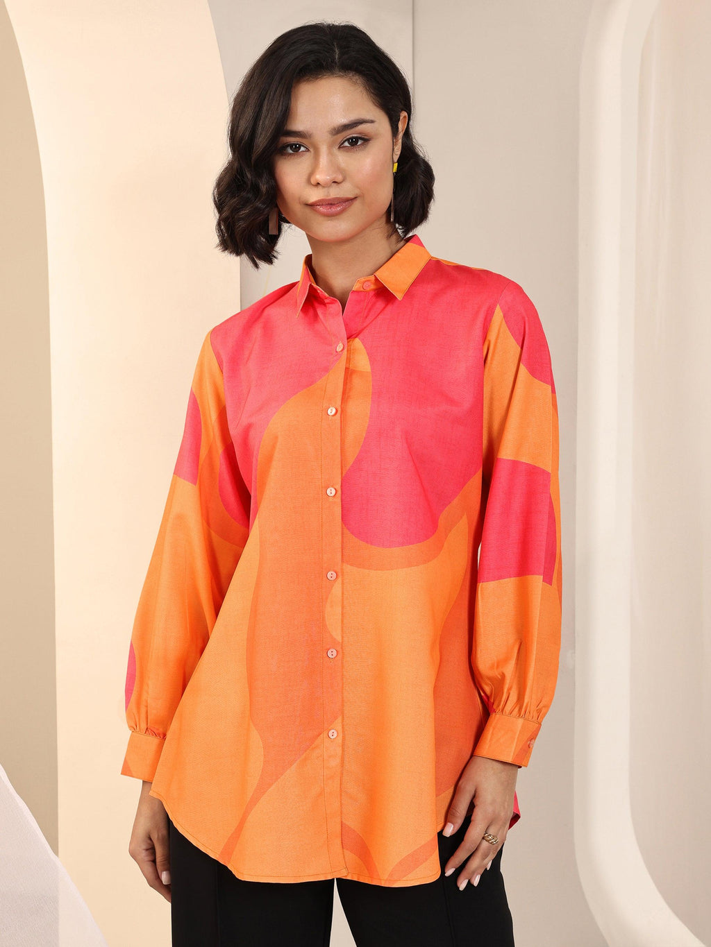 Multi Printed Rayon Straight Short Kurti