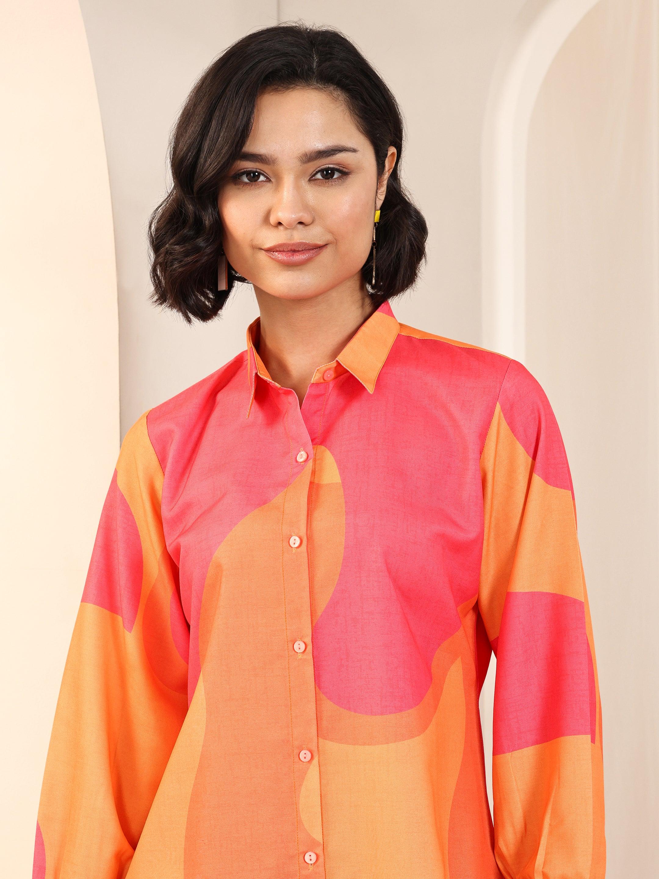 Multi Printed Rayon Straight Short Kurti