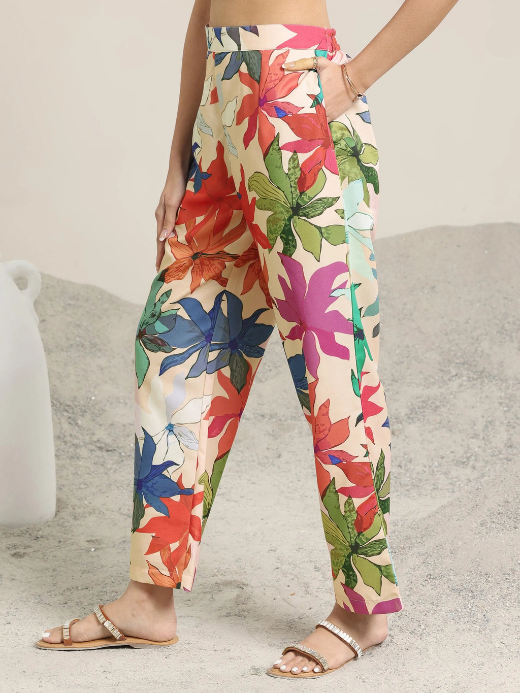 Peach Printed Cotton Co ord sets