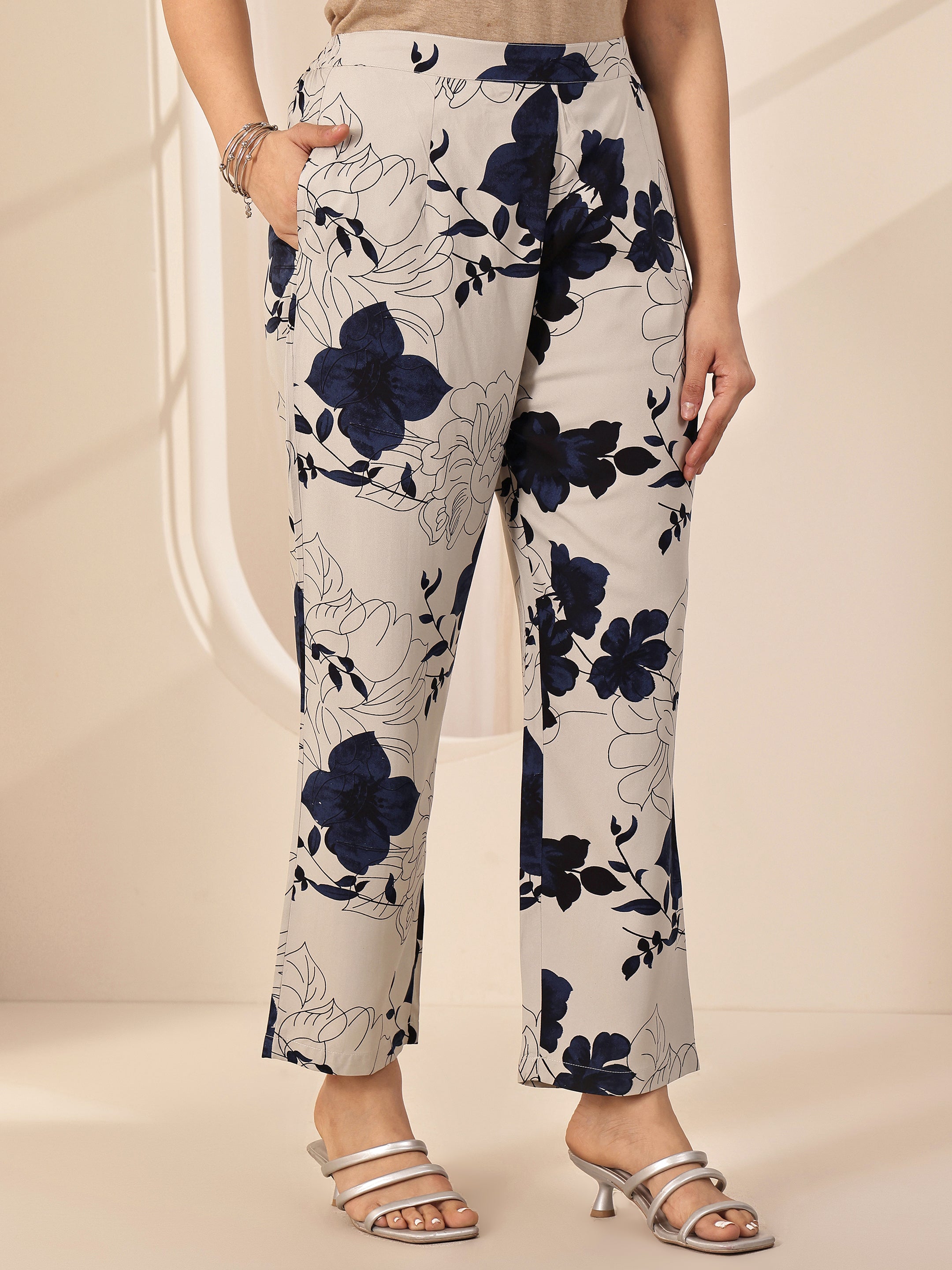 Grey Printed Rayon Co-Ord Sets