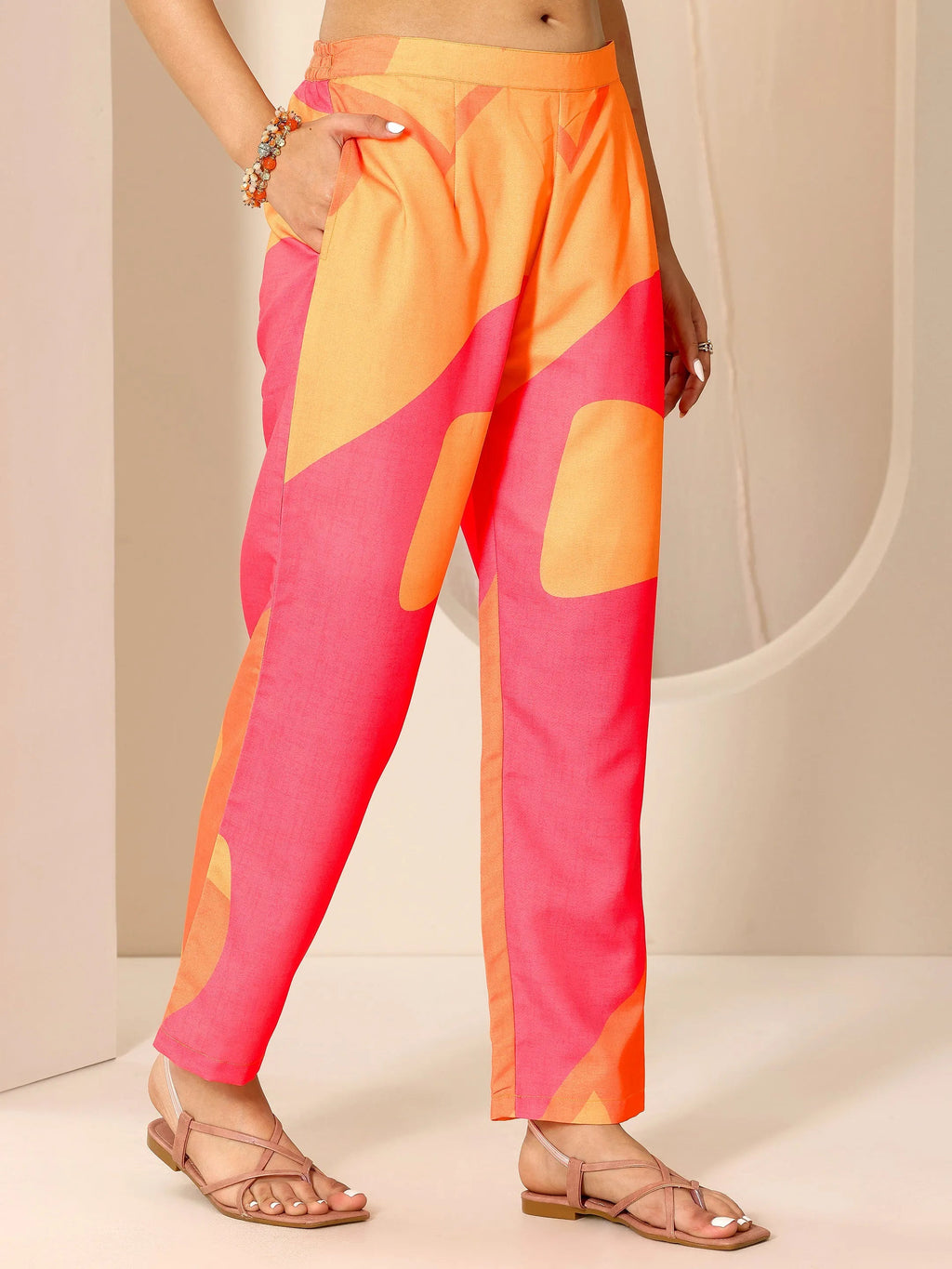 Multi Printed Rayon Straight Kurta Set