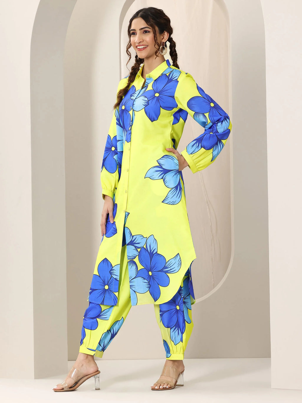 Green Printed Rayon Co-Ord Sets