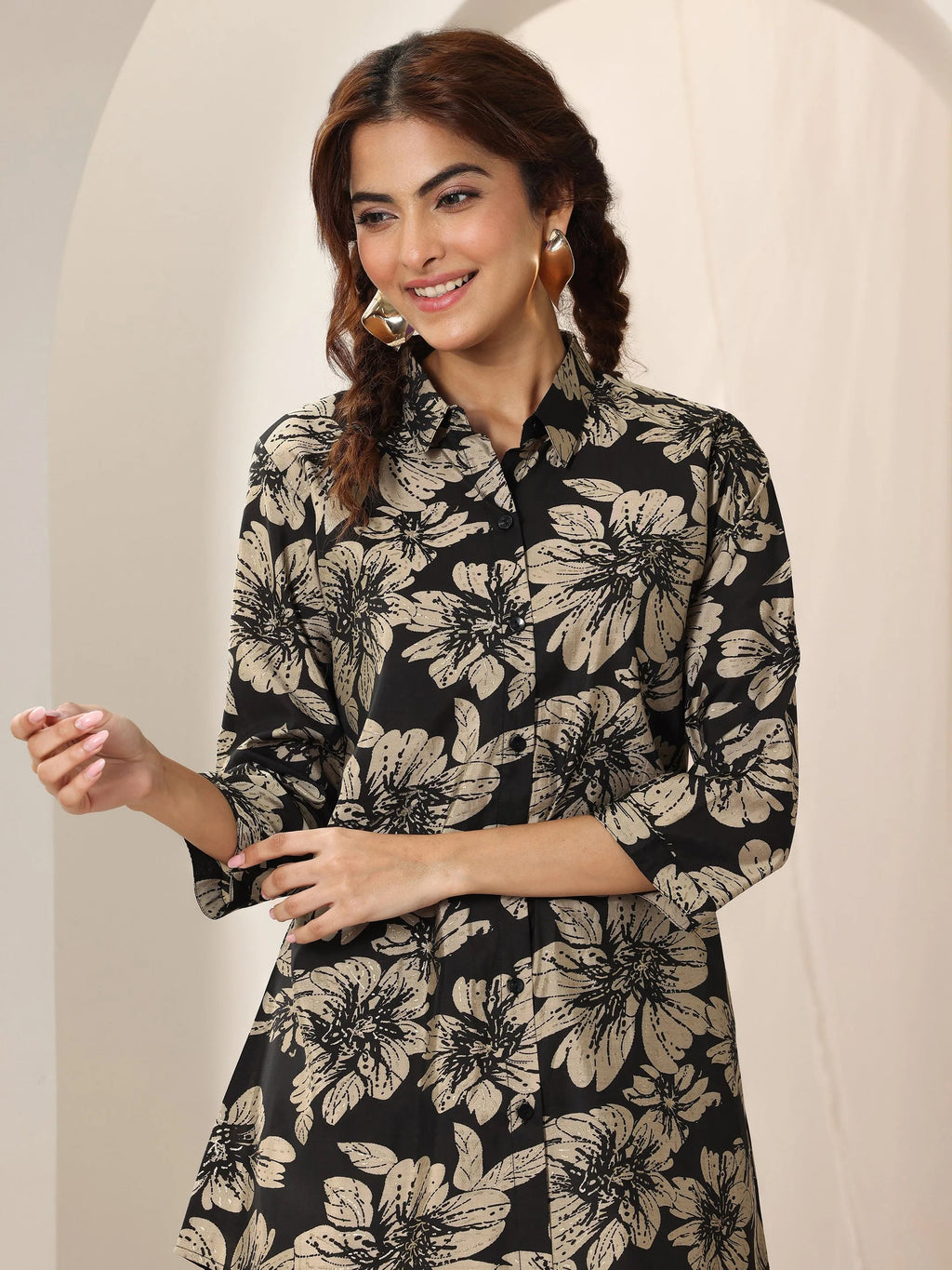 Black Printed Rayon Co-Ord Sets