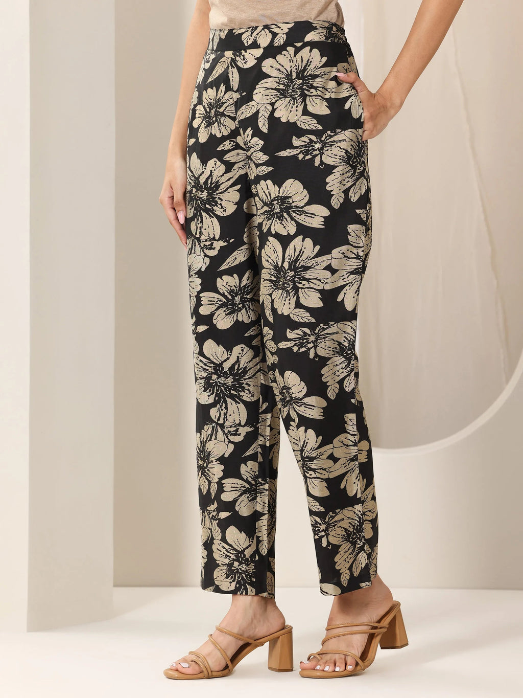 Black Printed Rayon Co-Ord Sets