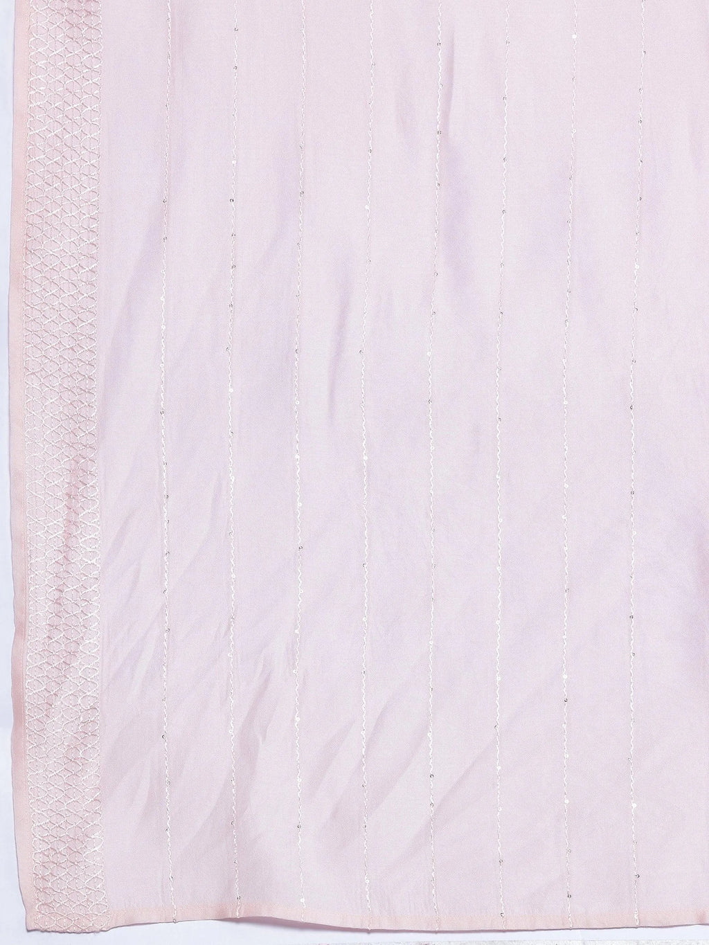 Peach Self Design Silk Blend Straight Suit With Dupatta