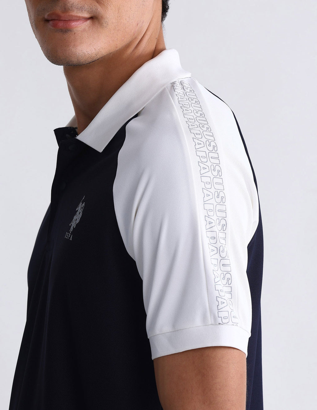 Colourblocked Slim Fit Polo Shirt