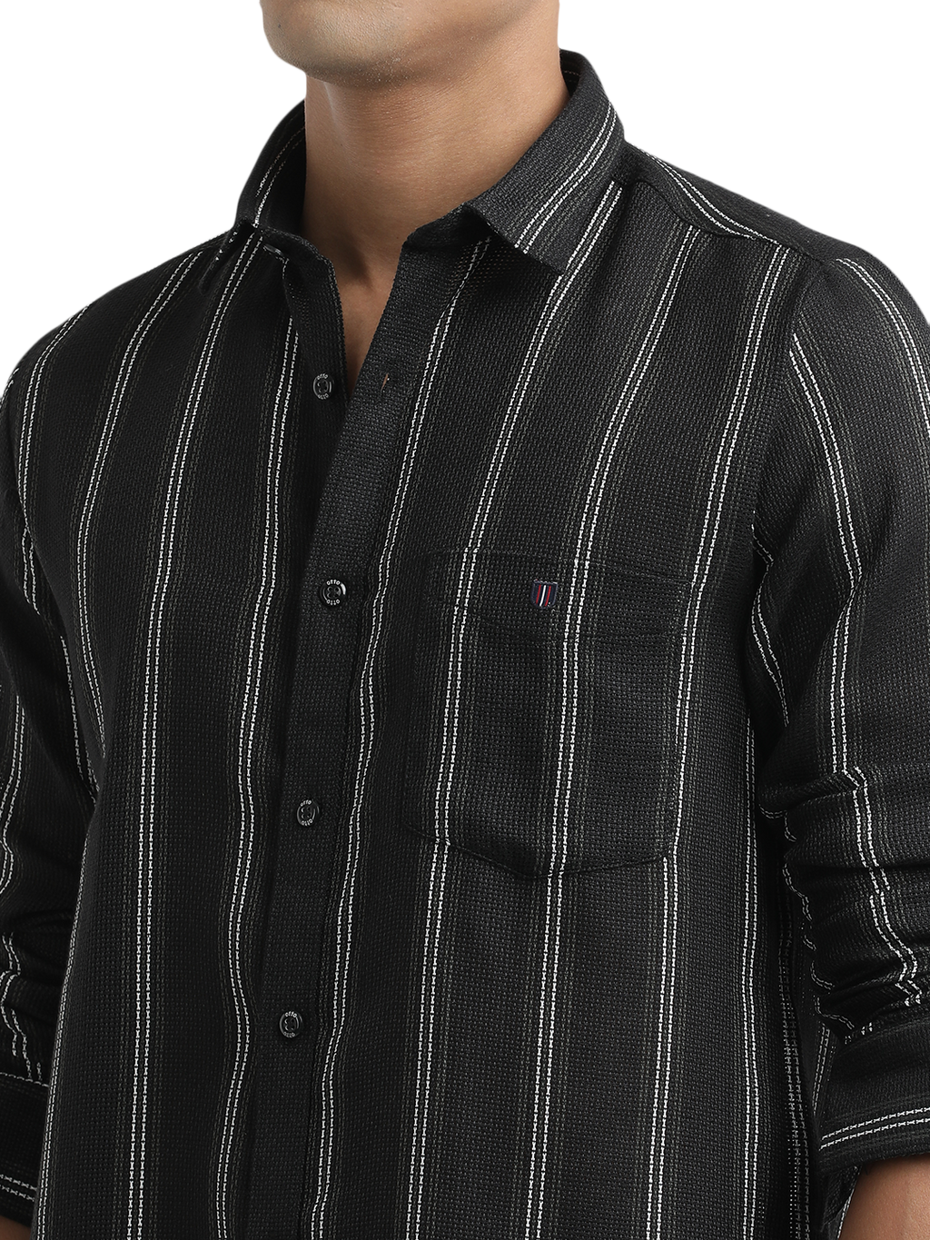 Black Stripes Semi Casual Shirt