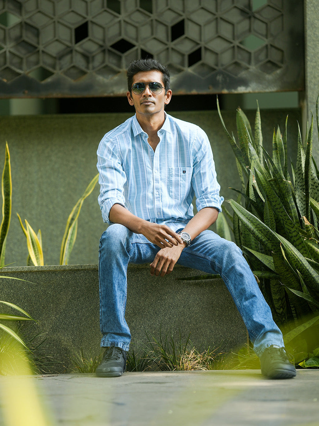 Blue Stripes Casual Shirt