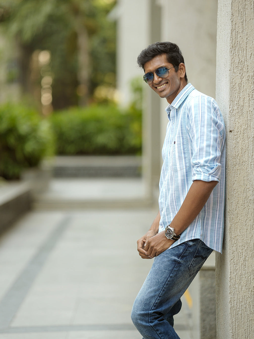 Blue Stripes Casual Shirt