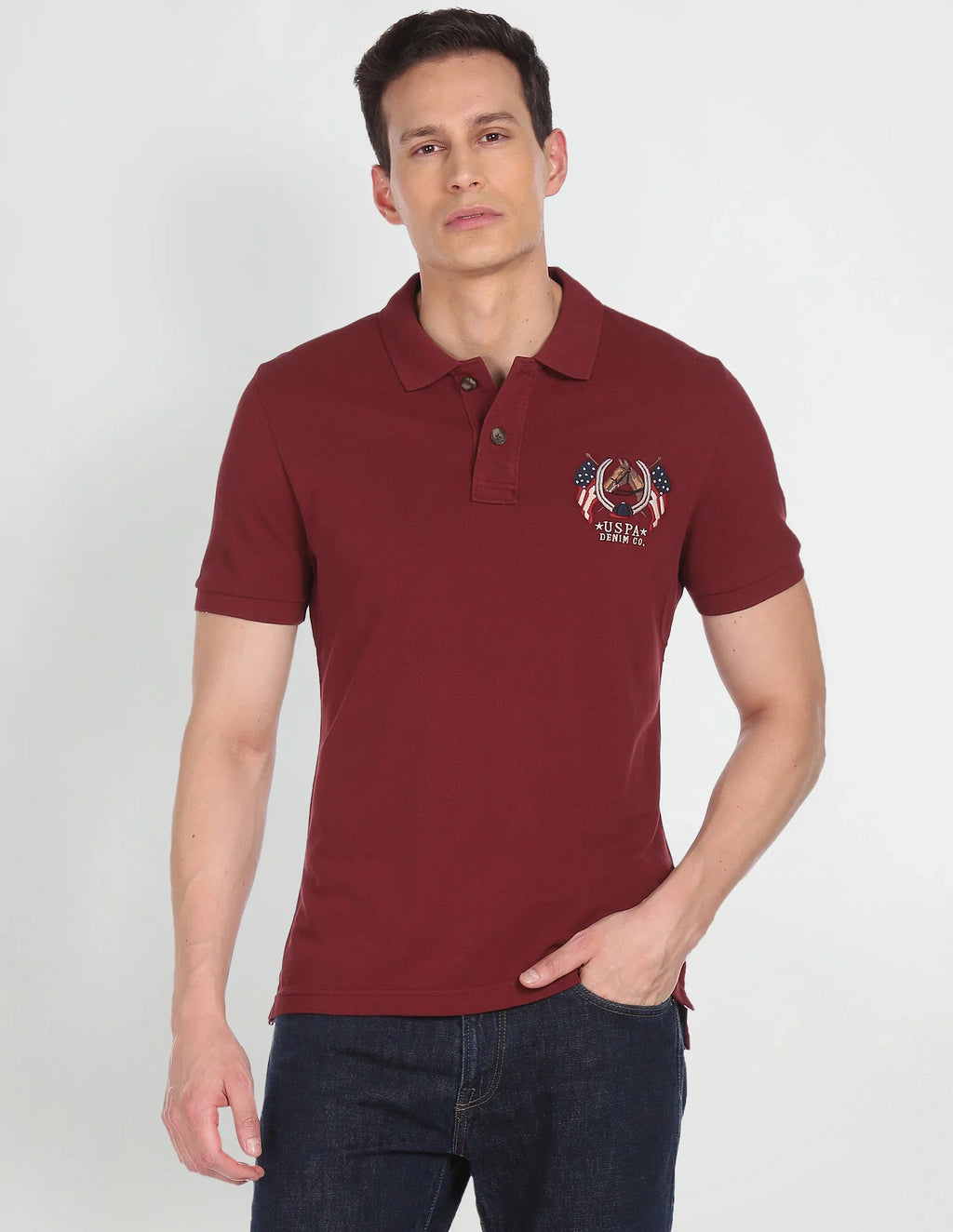 Cotton Solid Polo Shirt