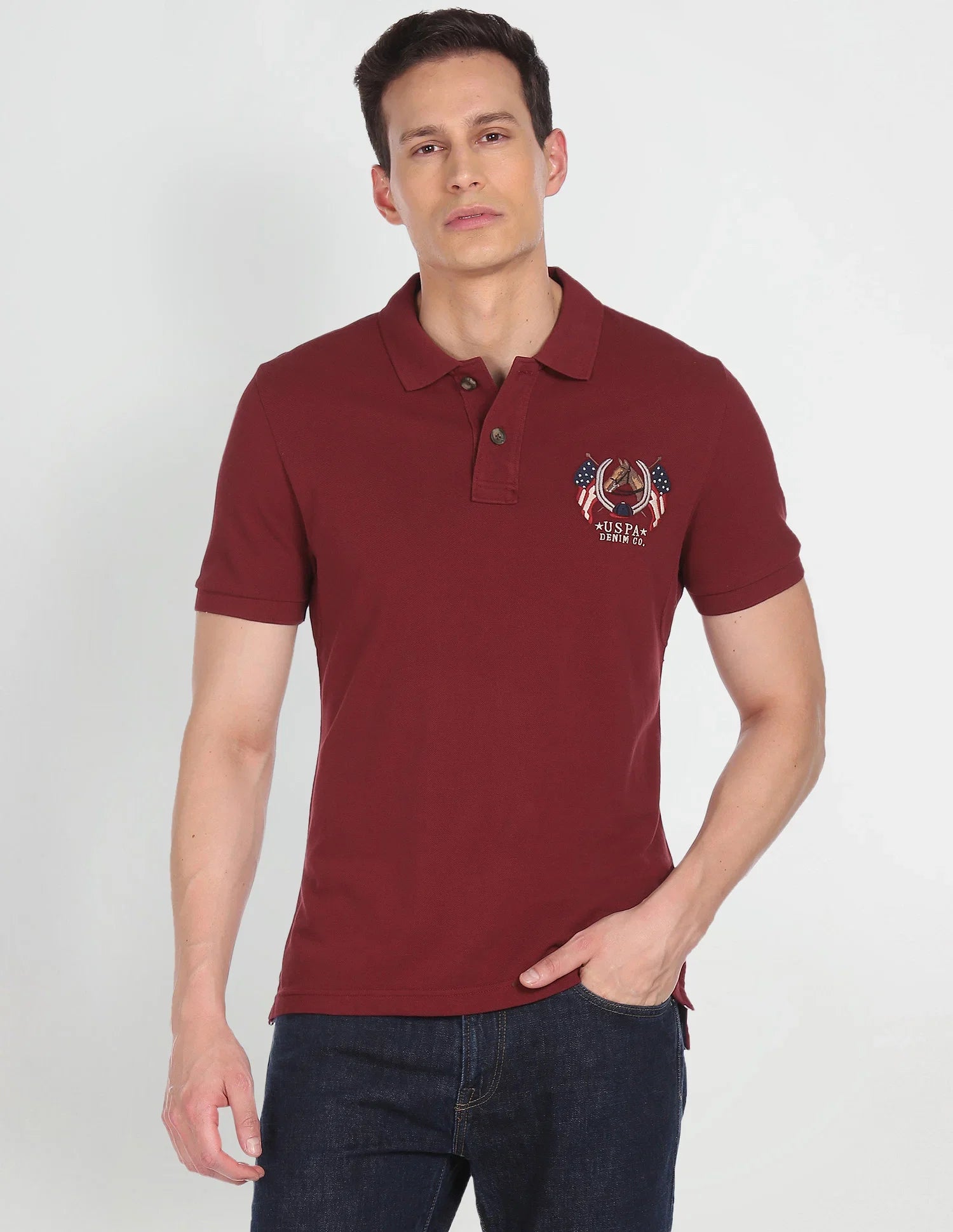 Cotton Solid Polo Shirt