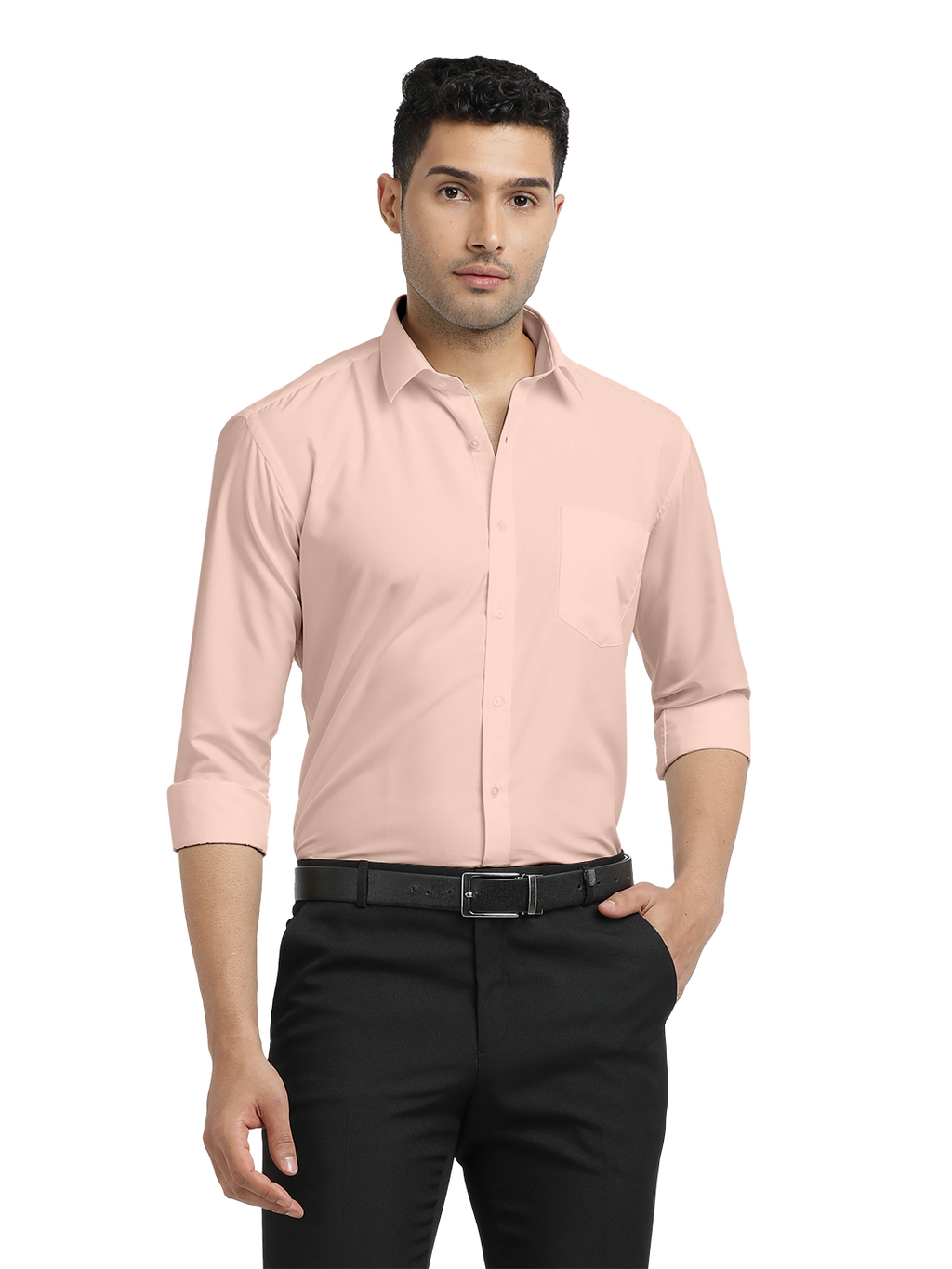 Light Pink Plain Formal Shirt