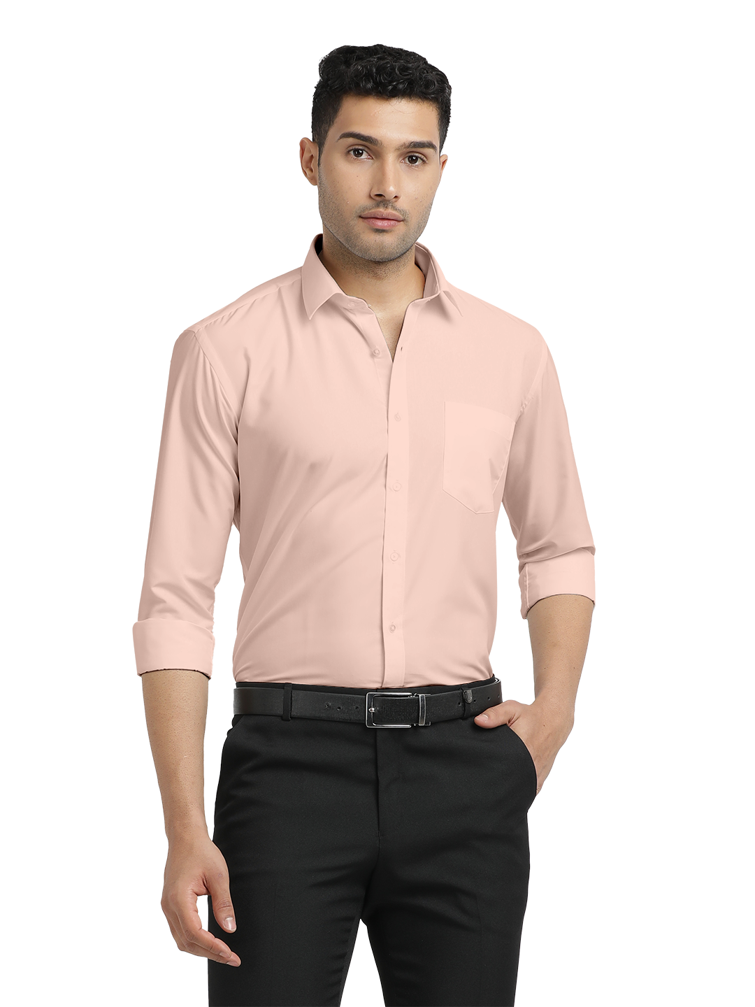 Light Pink Plain Formal Shirt