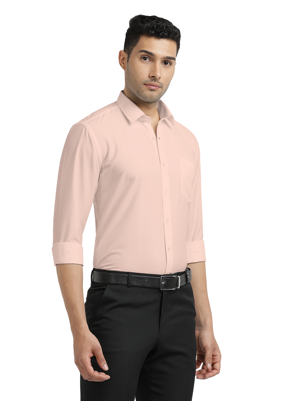 Light Pink Plain Formal Shirt