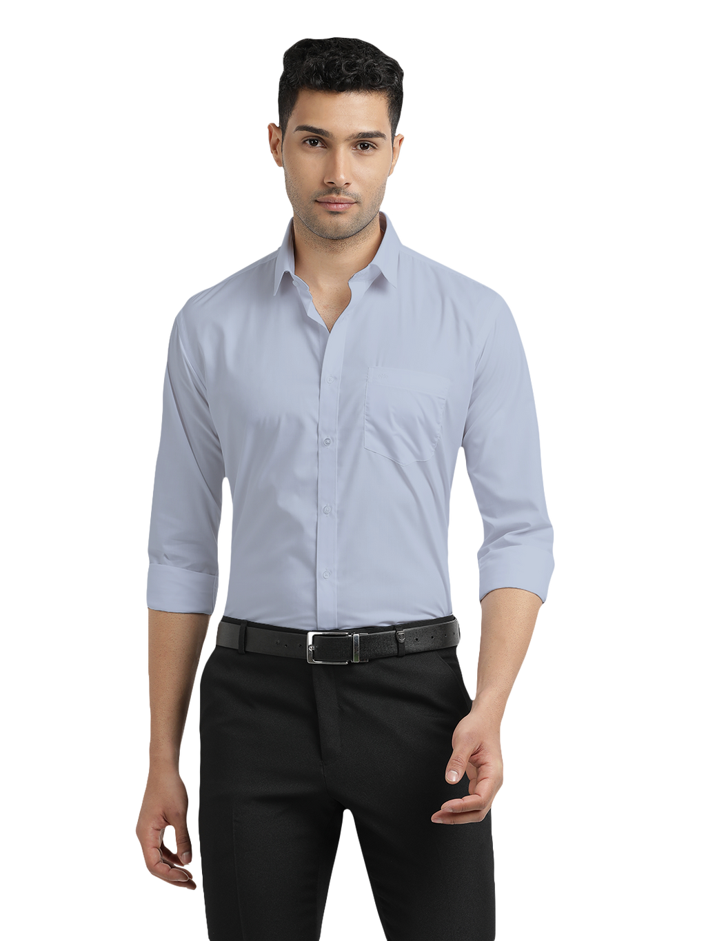 Light Blue Solid Formal Shirt
