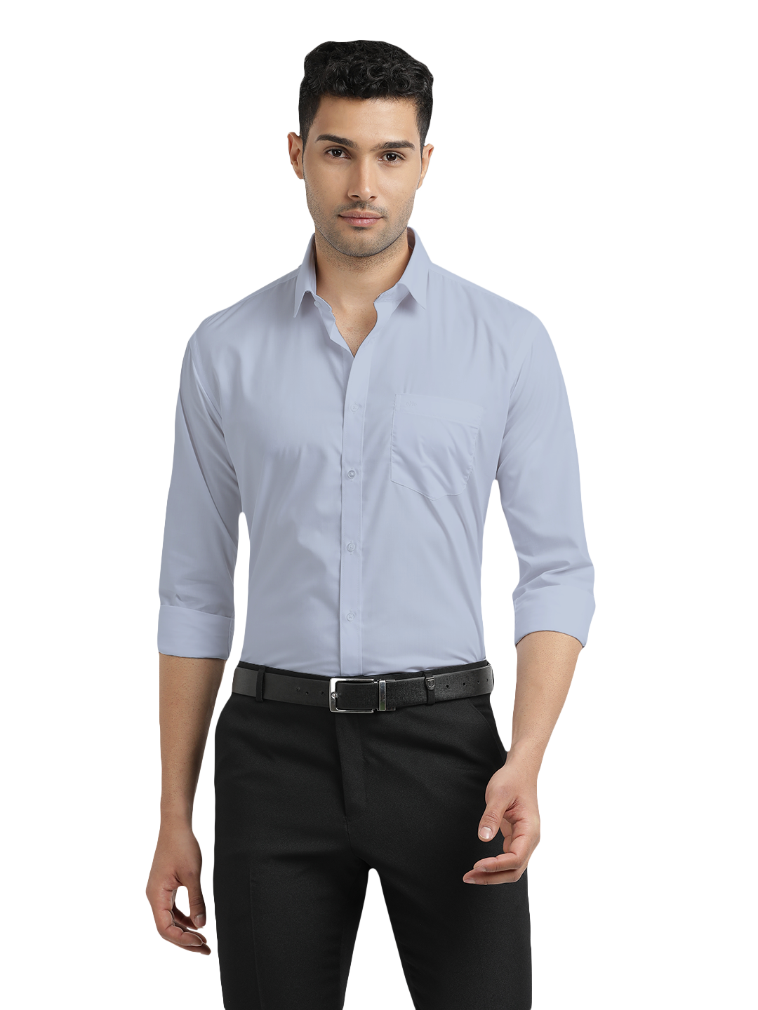 Light Blue Solid Formal Shirt