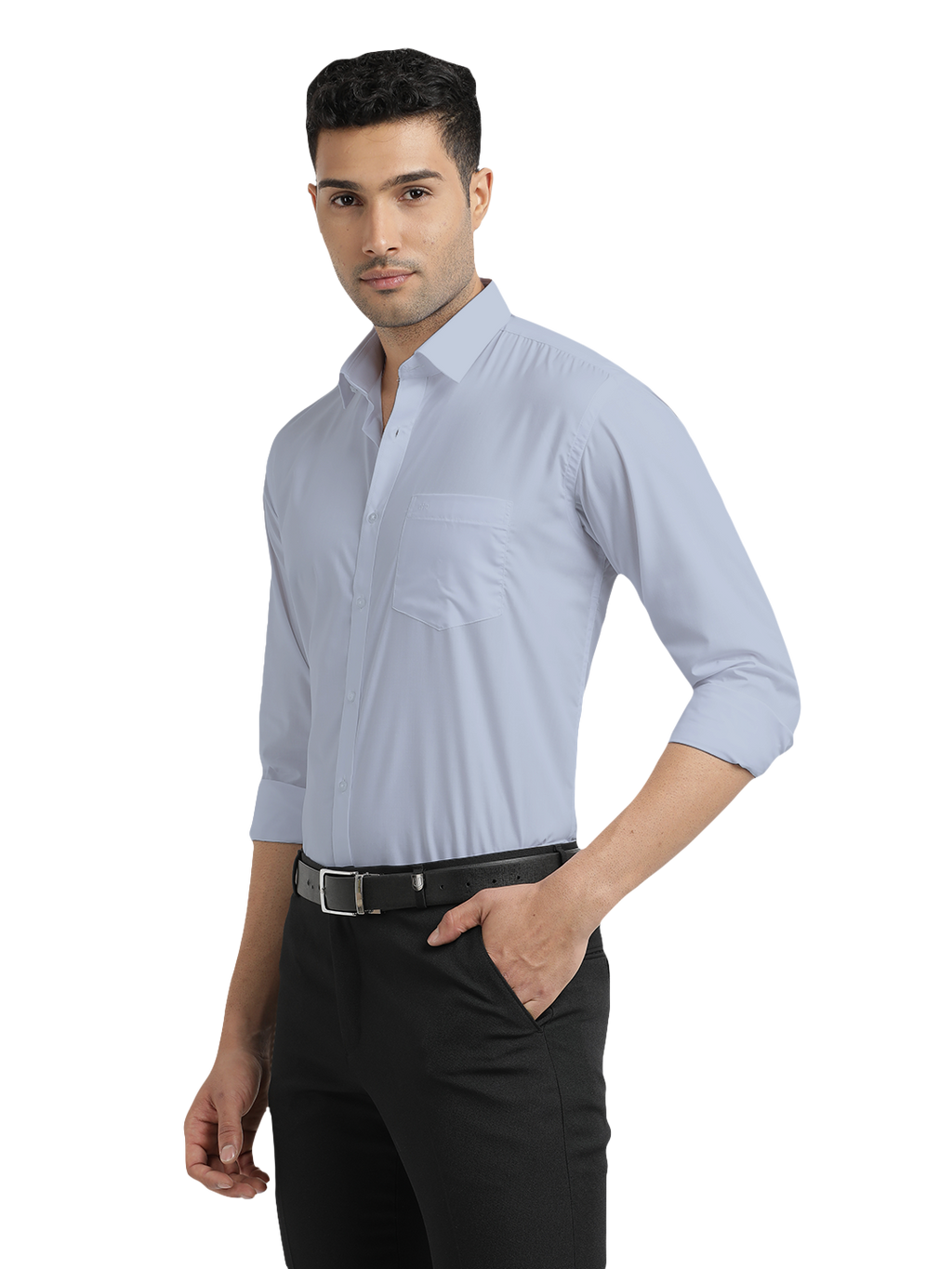 Light Blue Solid Formal Shirt