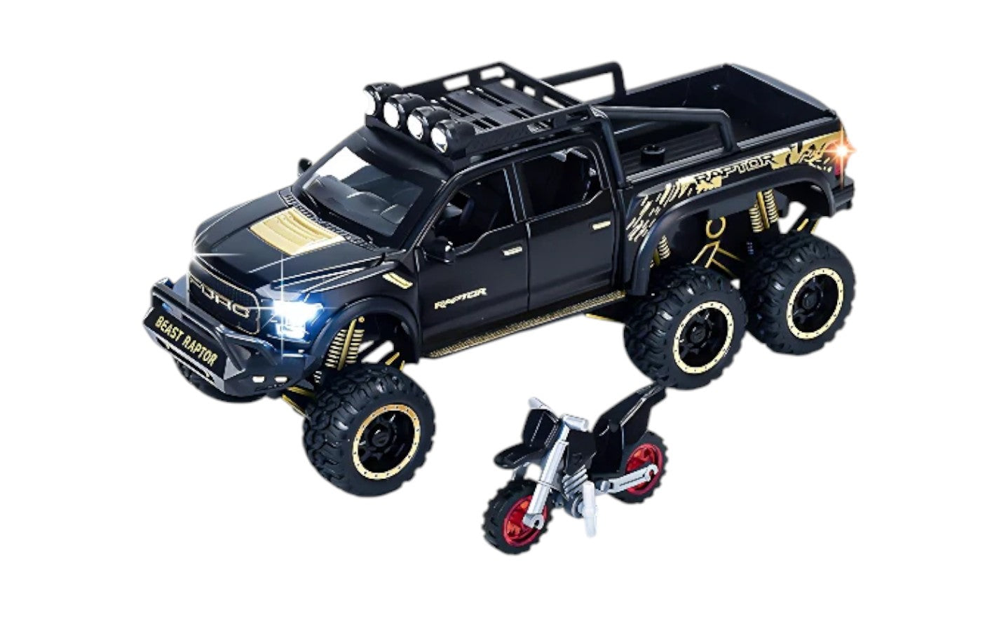 Ford F-150 Raptor 6X6 1:22 scale model car miniature