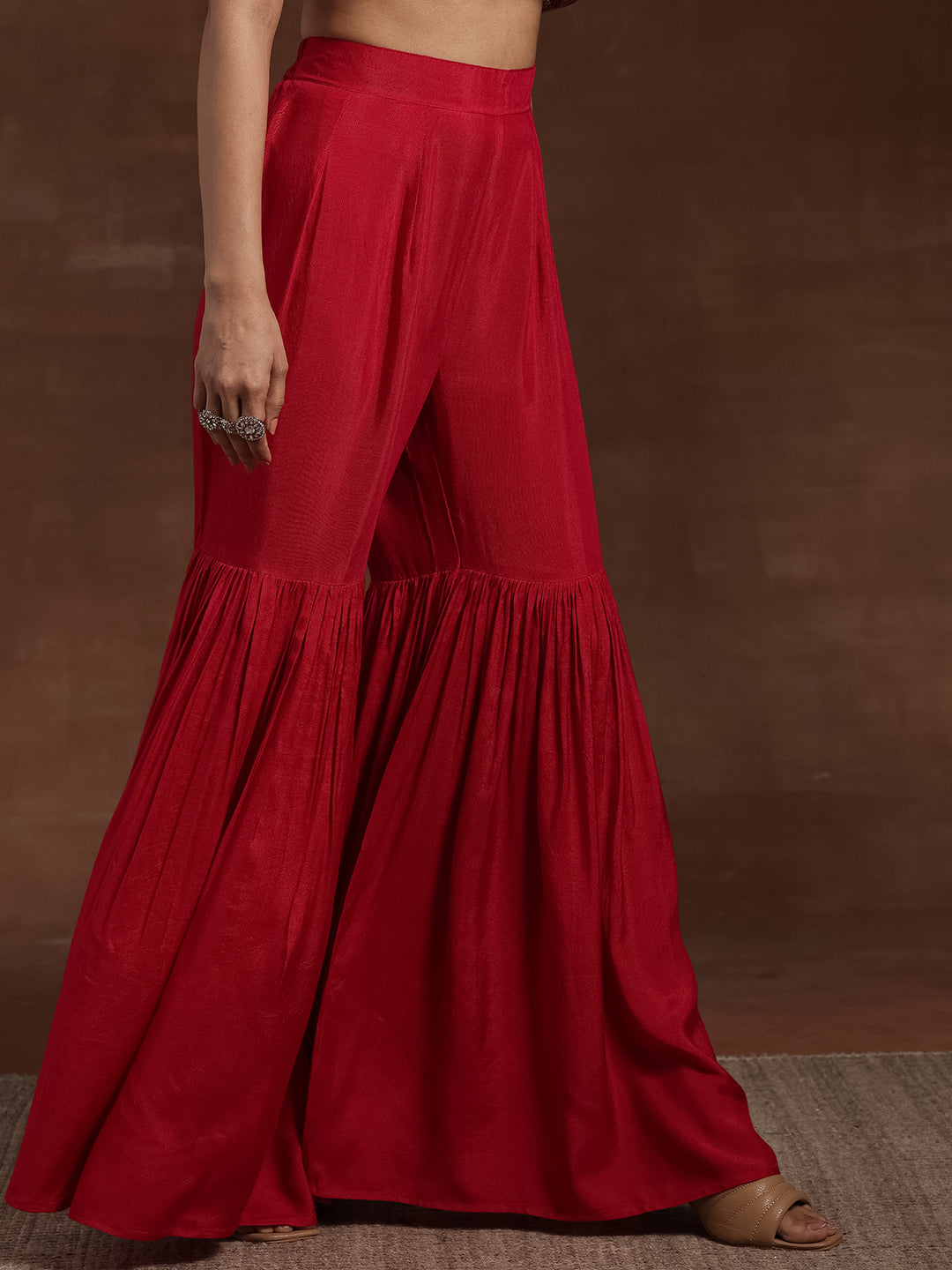 Pink Embroidered Silk Blend Co-Ords