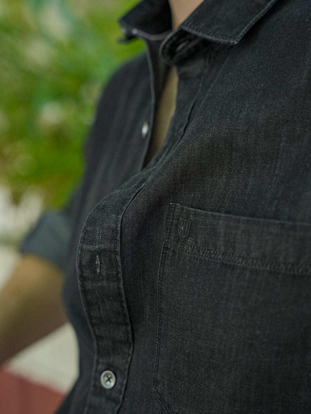 Black Casual Denim Shirt