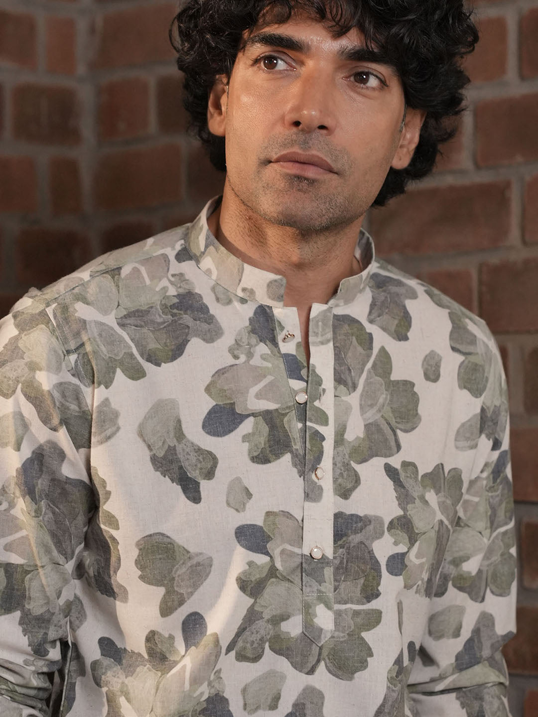 Green Casual Printed Kurta