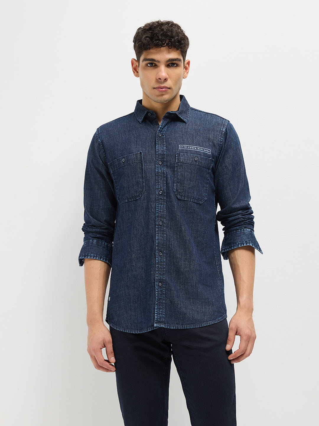 Blue Denim Plain Shirt