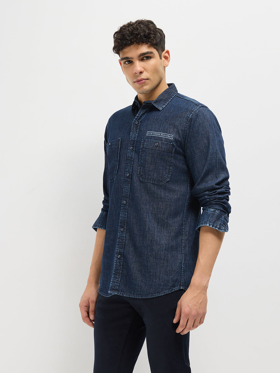 Blue Denim Plain Shirt