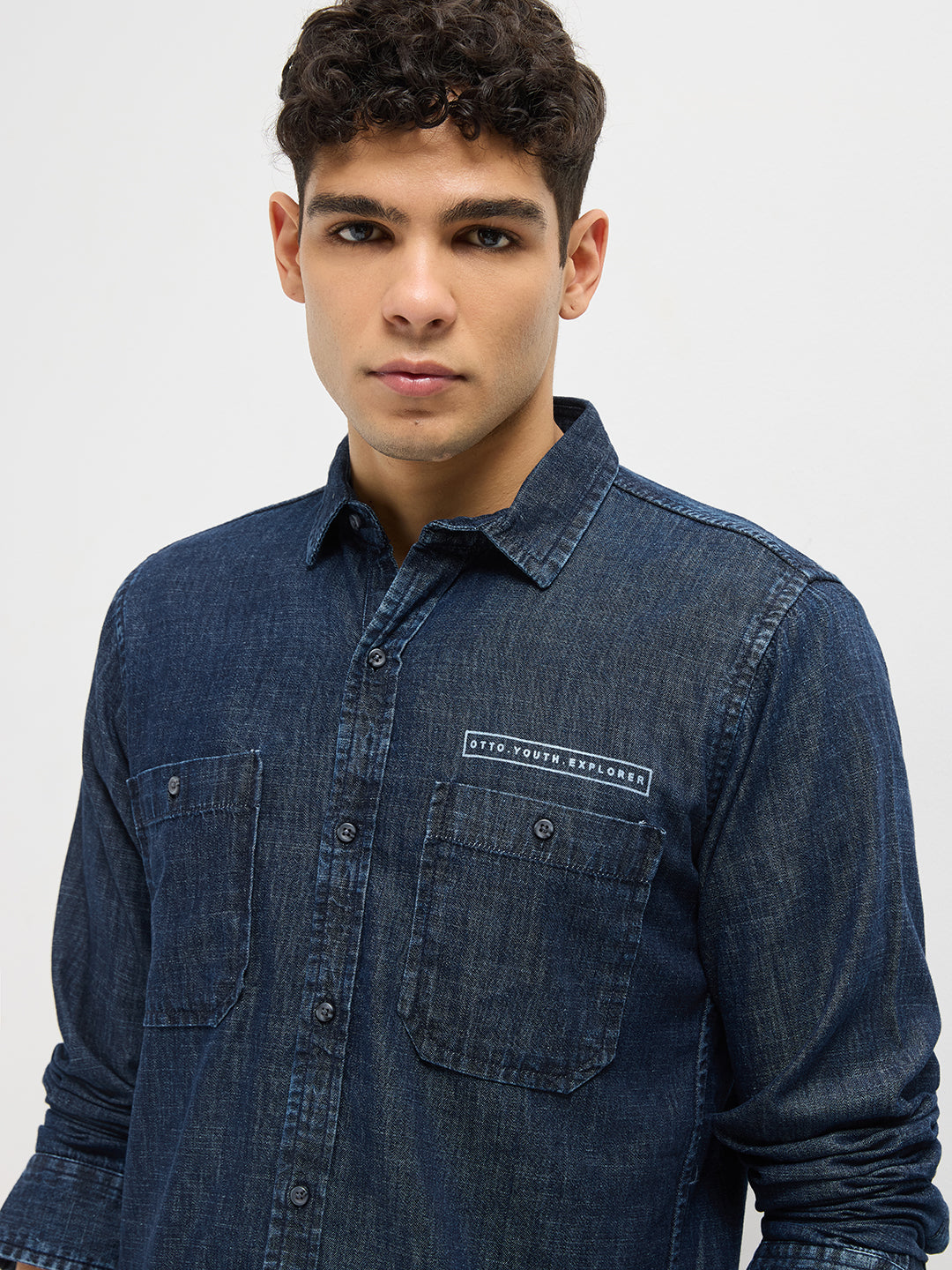 Blue Denim Plain Shirt