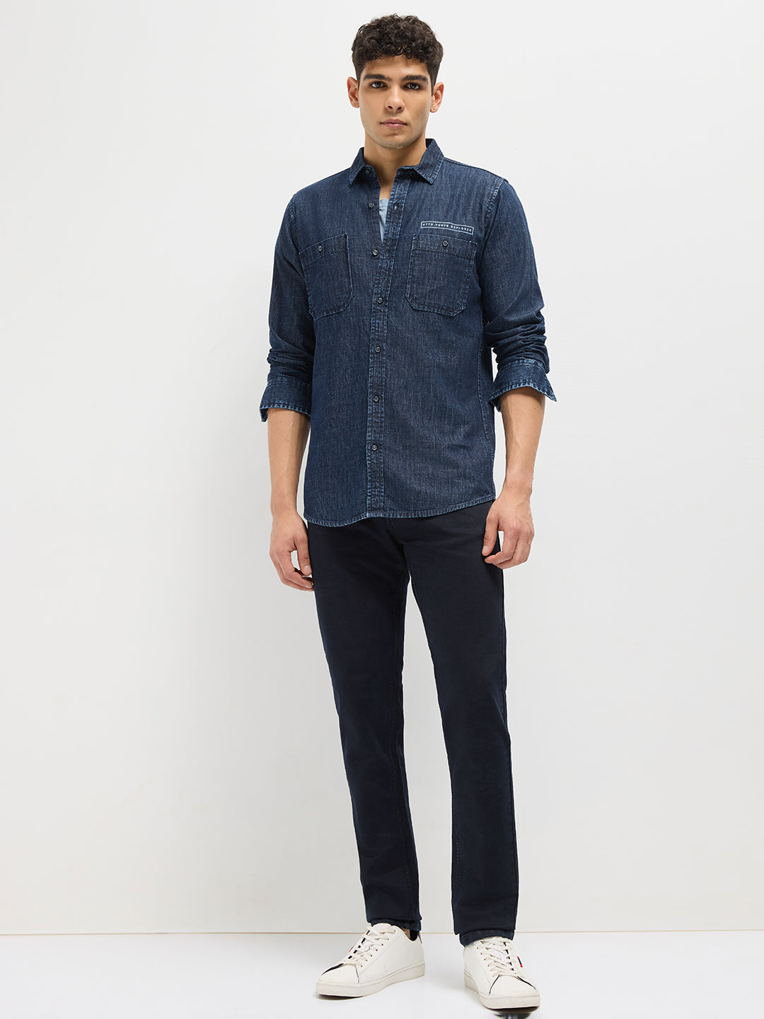 Blue Denim Plain Shirt