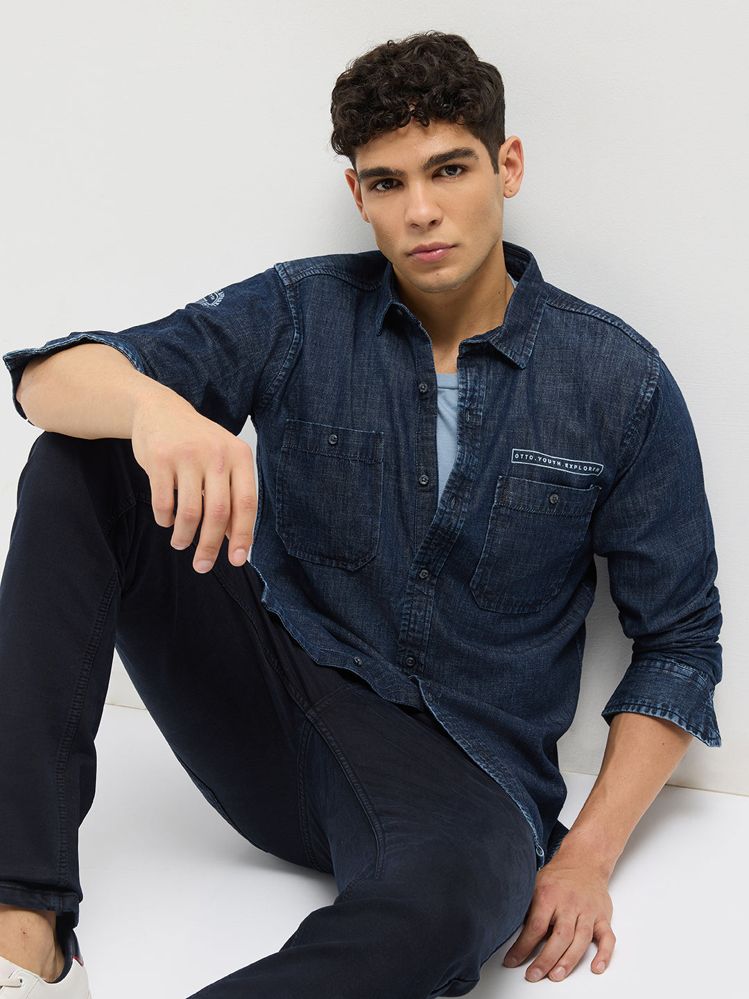 Blue Denim Plain Shirt