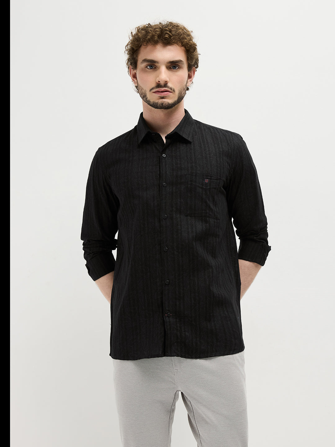 Black Stripes Casual Shirt