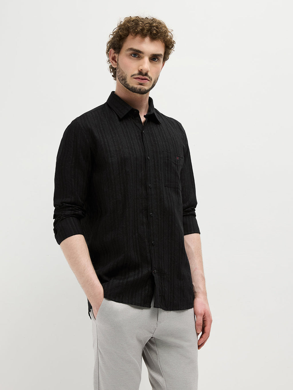 Black Stripes Casual Shirt