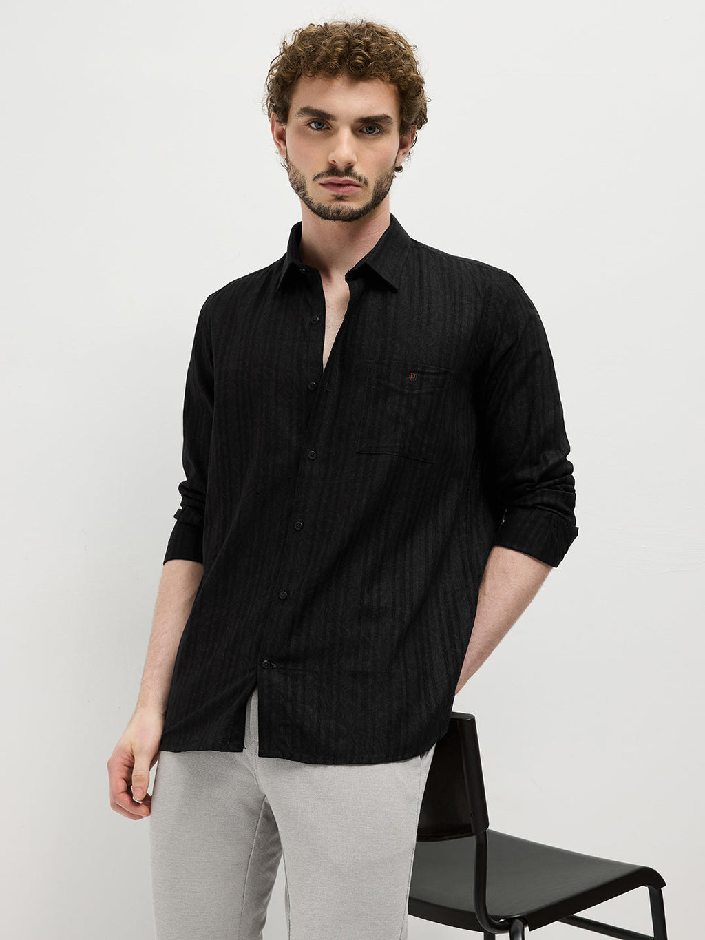 Black Stripes Casual Shirt
