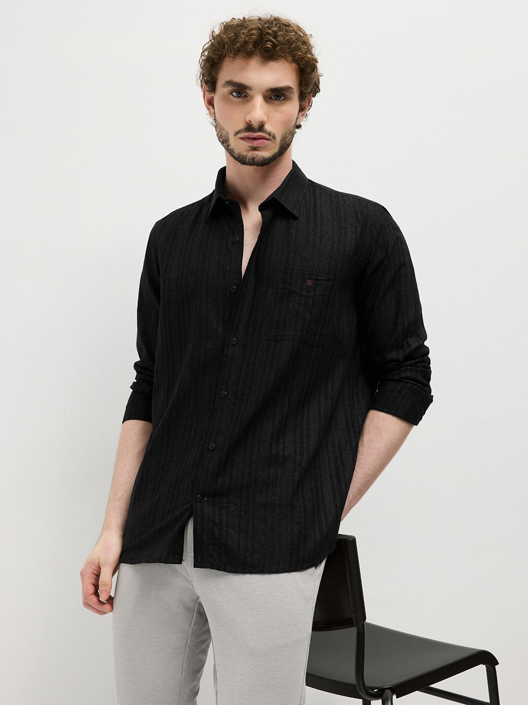 Black Stripes Casual Shirt