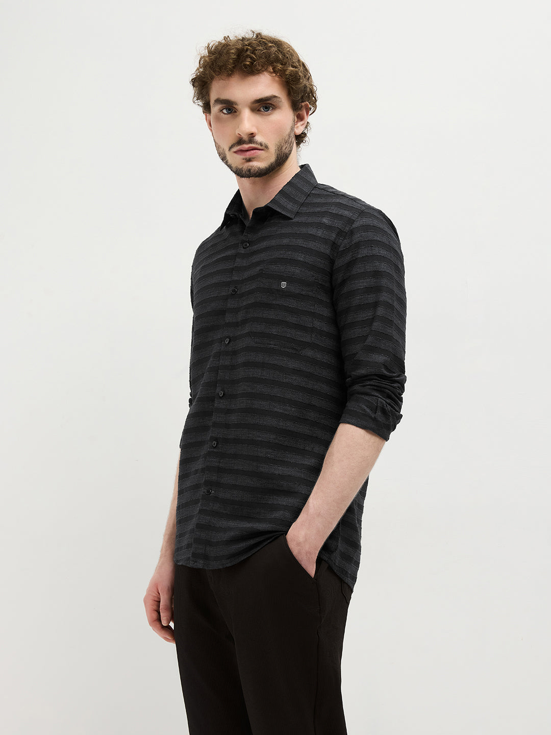 Black Stripes Casual Shirt