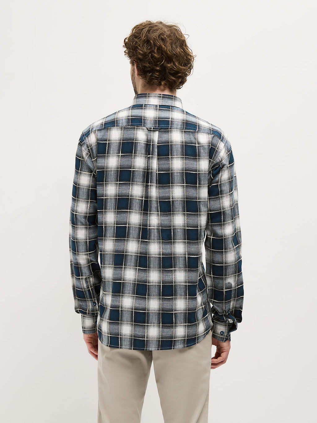 Blue Checked Casual Shirt