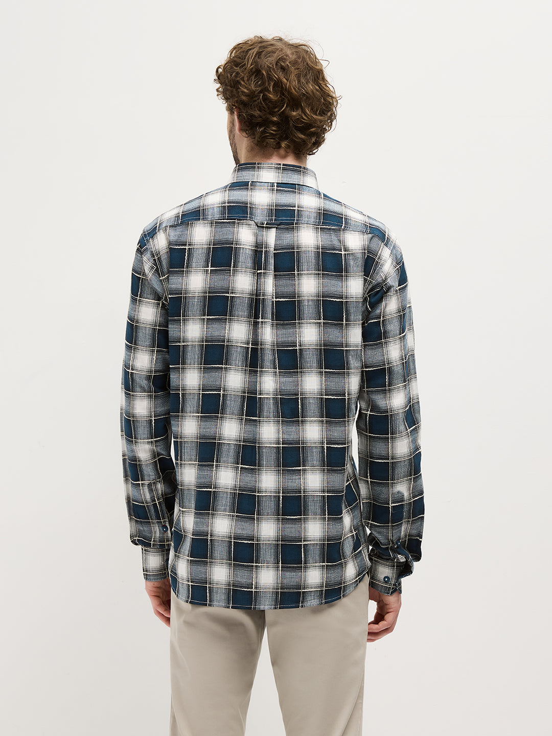 Blue Checked Casual Shirt