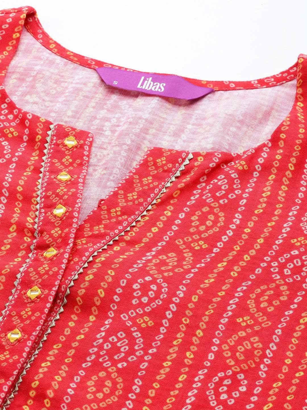 Coral Printed Cotton Straight Kurta With Trousers