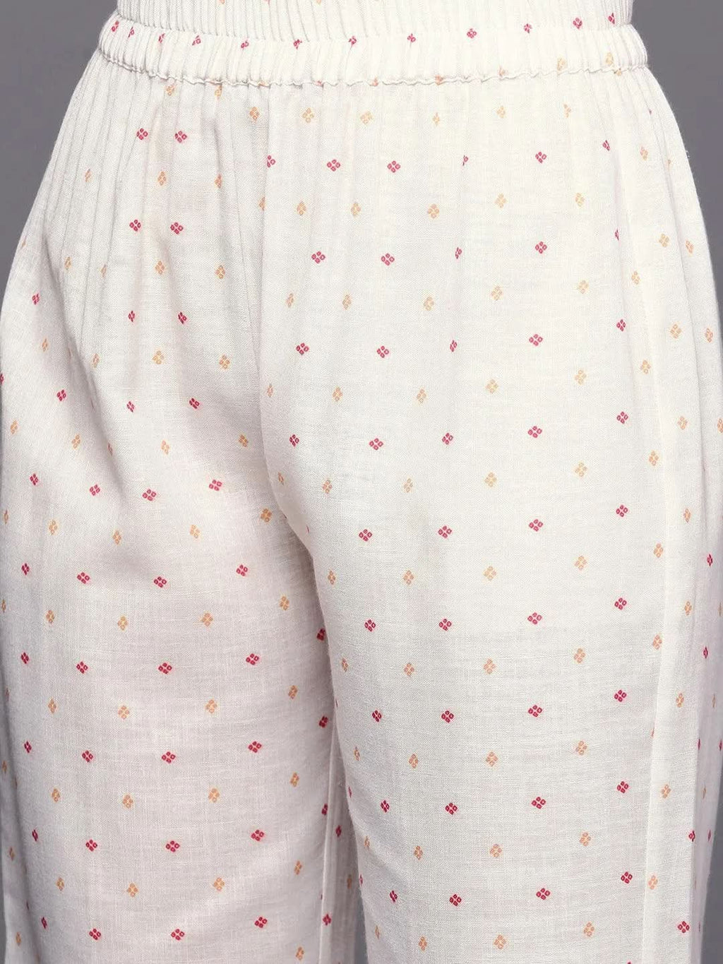 Coral Printed Cotton Straight Kurta With Trousers