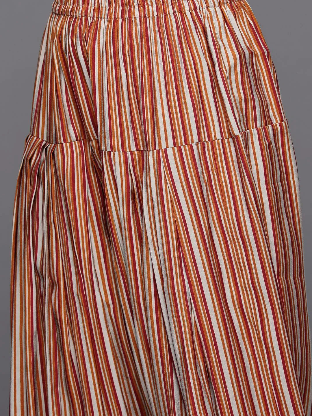 Multicoloured Printed Silk Blend Straight Suit With Dupatta