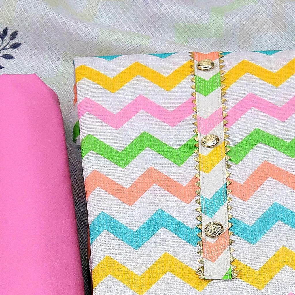 Multicolour Printed Kota Doriya Dress Material