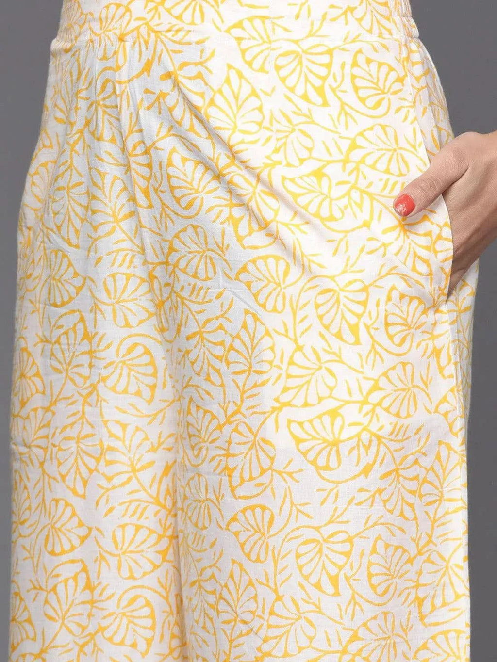 Pink Printed Cotton Straight Kurta With Palazzos & Dupatta