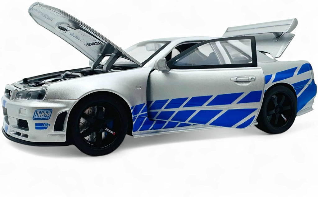 Nissan Skyline R34 GT-R 1:24 diecast scale model car collectible - Multicolor