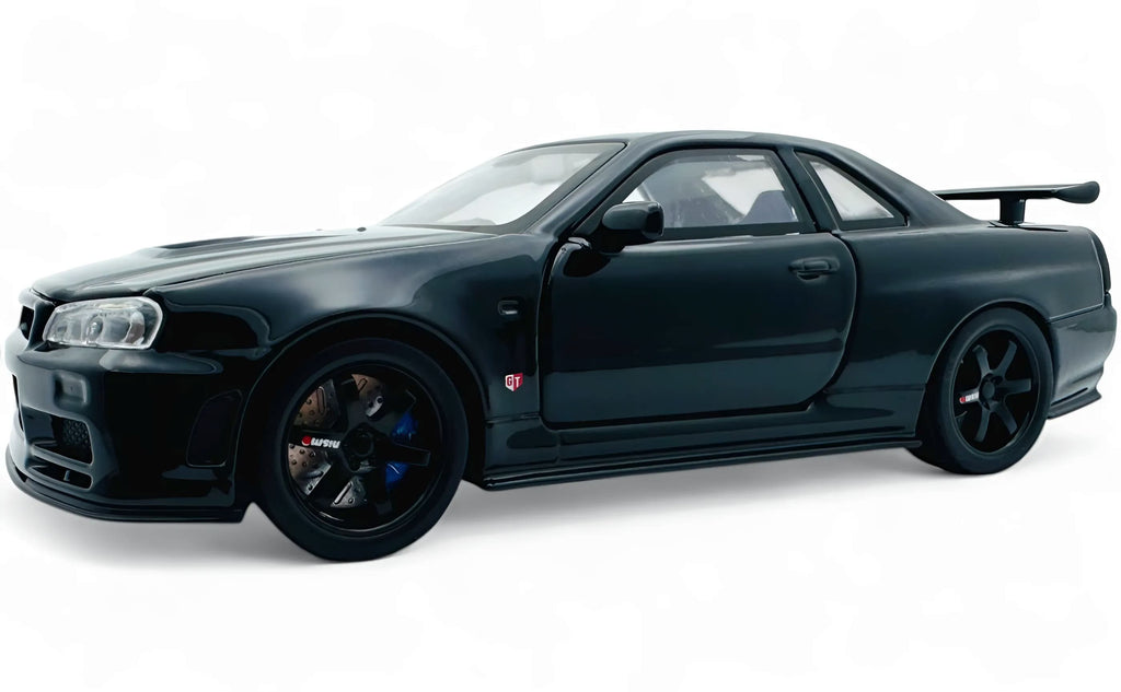 Nissan Skyline R34 GT-R 1:24 diecast scale model car collectible - Multicolor