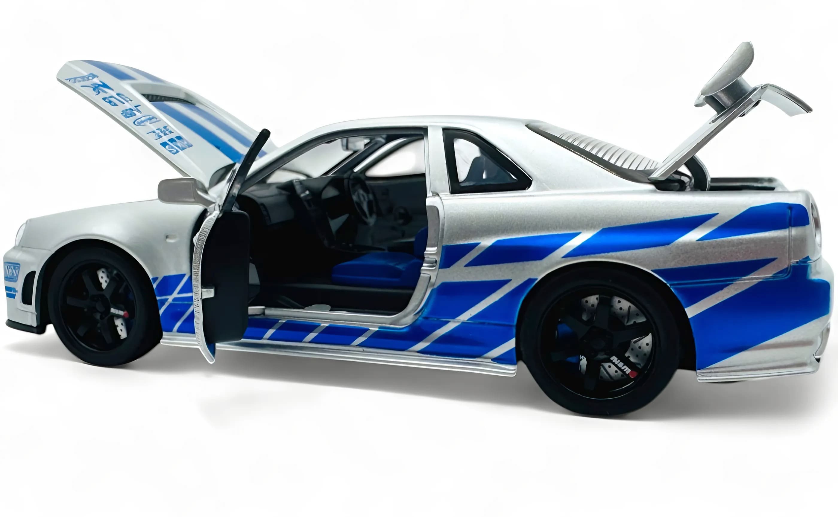 Nissan Skyline R34 GT-R 1:24 diecast scale model car collectible - Multicolor