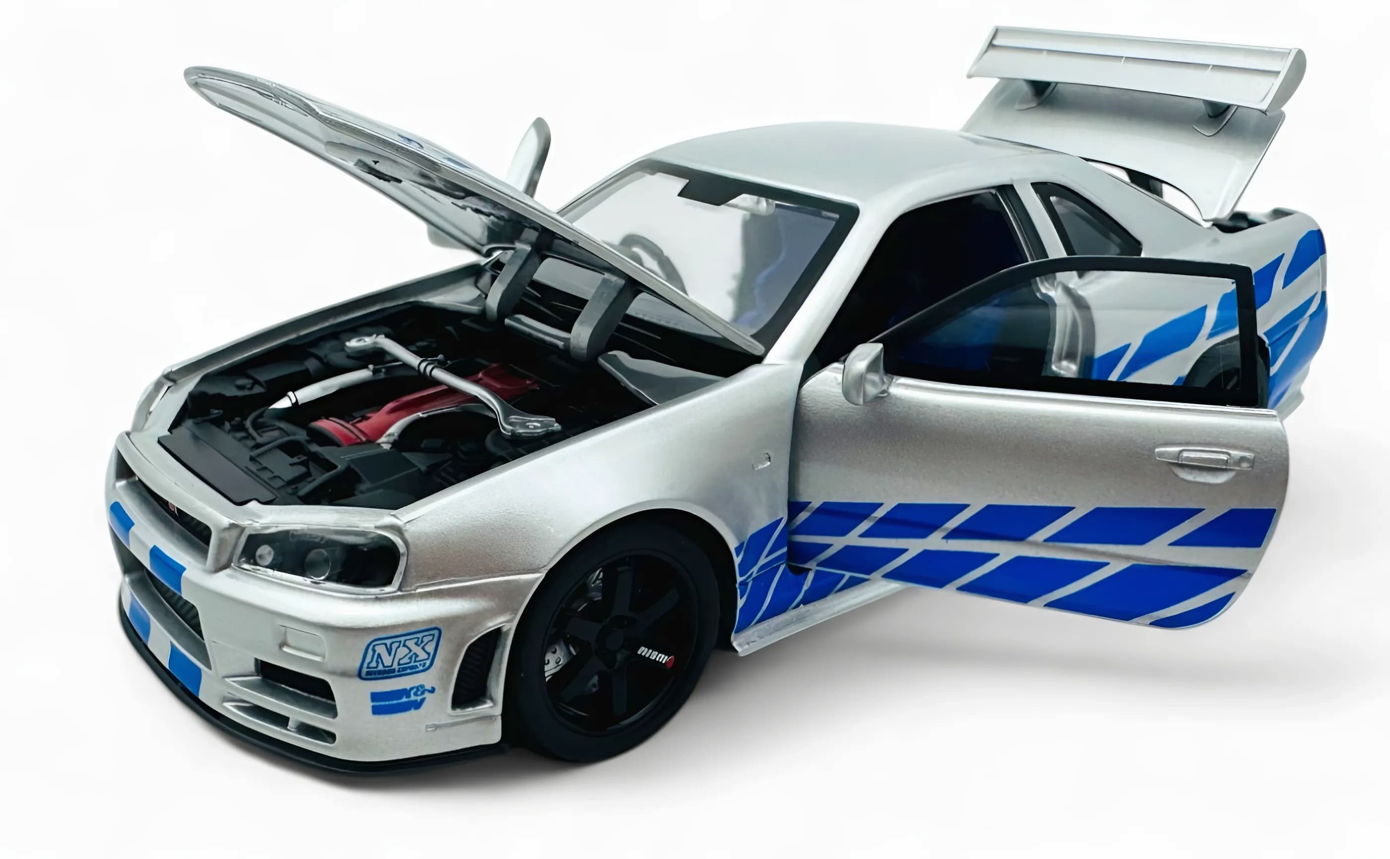 Nissan Skyline R34 GT-R 1:24 diecast scale model car collectible - Multicolor