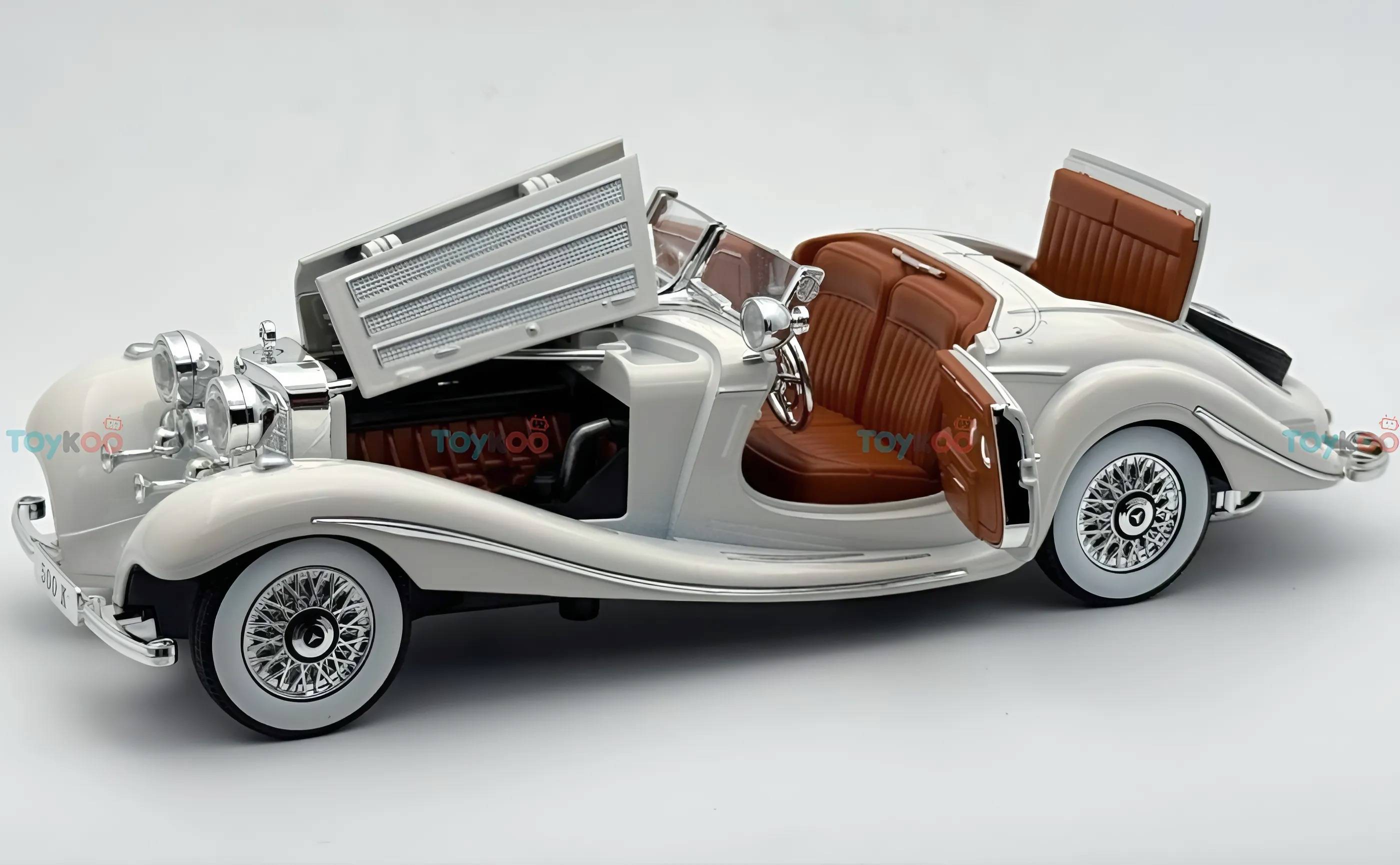 1936 Mercedes-Benz 500K 1:18 roadster  diecast scale model car - Big Size