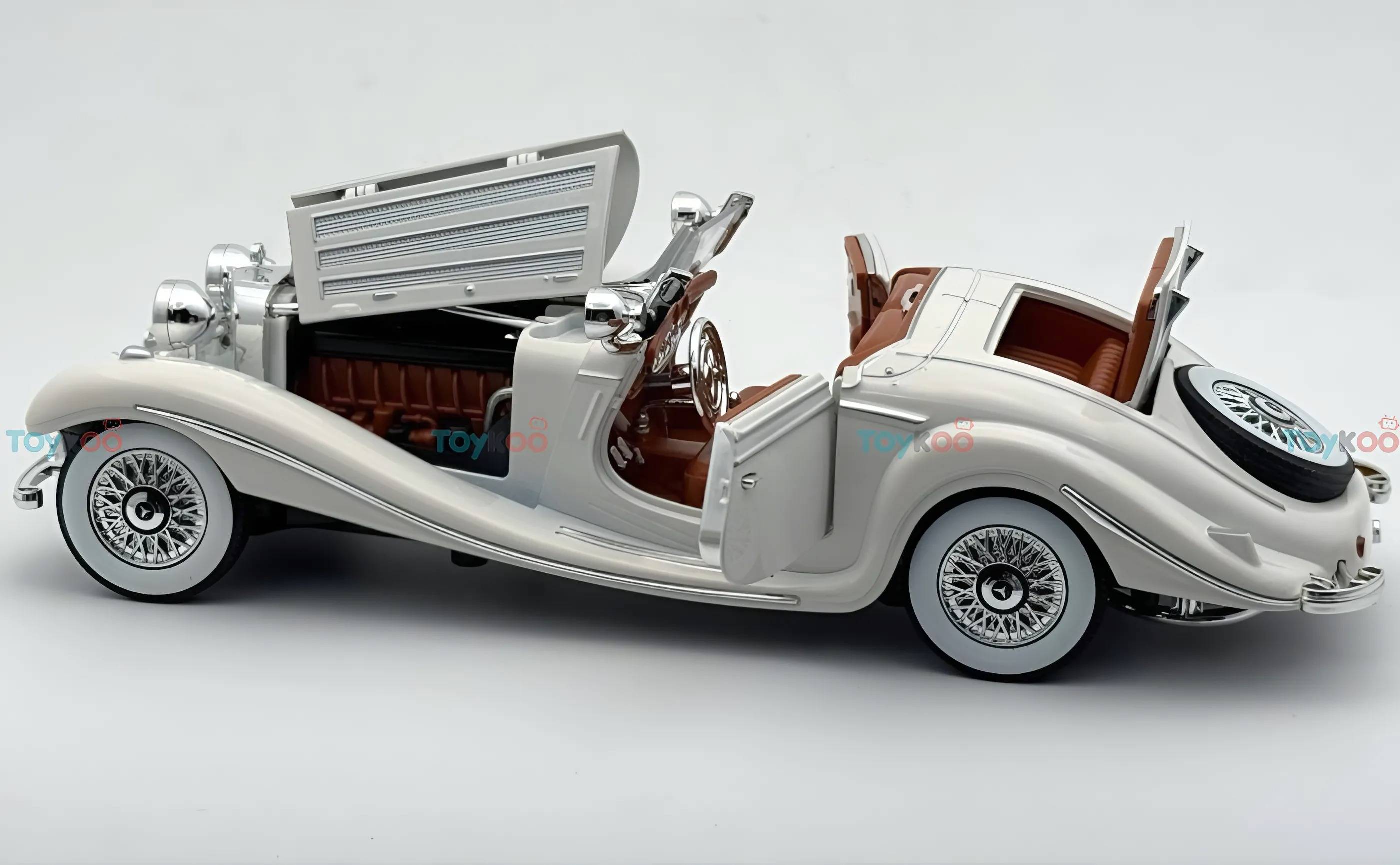 1936 Mercedes-Benz 500K 1:18 roadster  diecast scale model car - Big Size